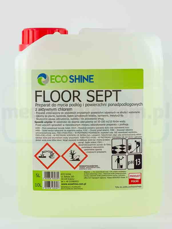 Detergent pentru pardoseli cu clor activ - Floor Sept 5L ECO SHINE